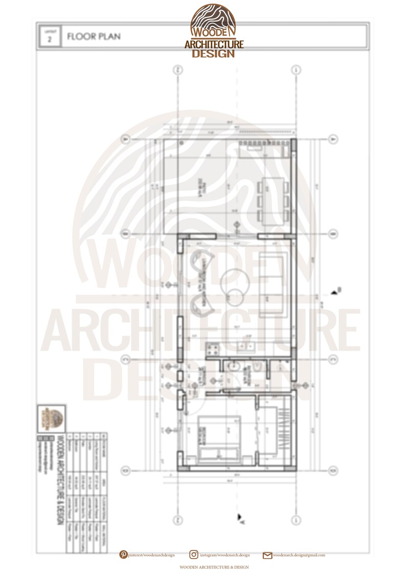 1 Bedroom 1 Bathroom Tiny House Plan 770 Sq.ft 4510x Etsy