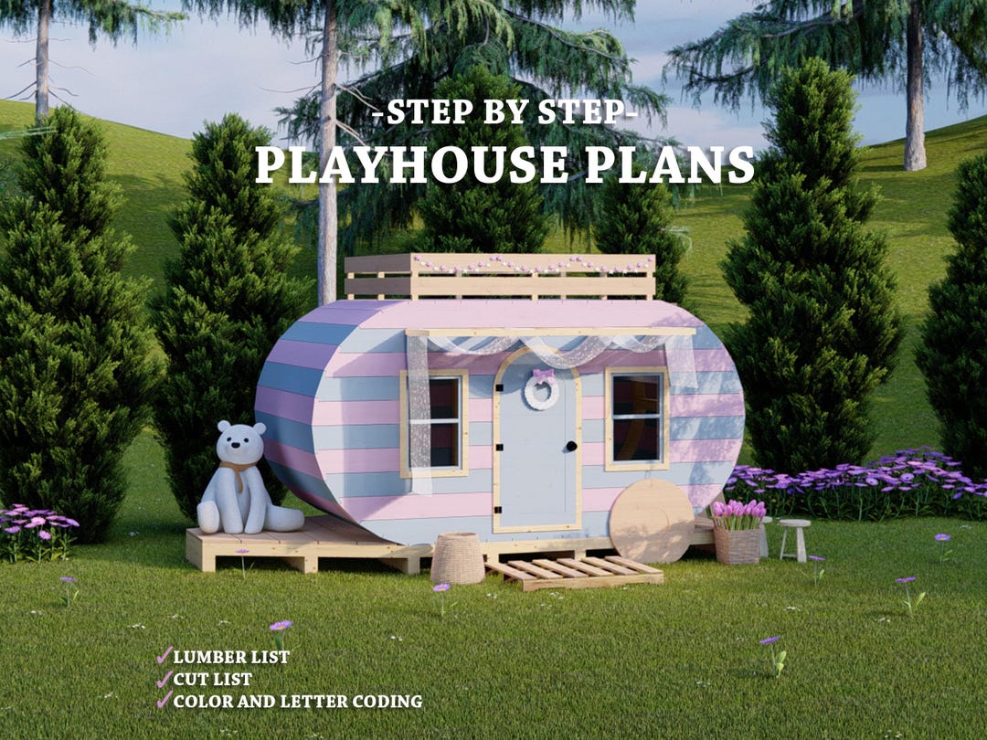 Camper Playhouse Plans Playground Plans Digital Download Do