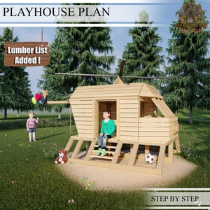 Helicopeter Playhouse Build Plans for Kids, Playhouse Plan, Do It Yourself with Digital downloads