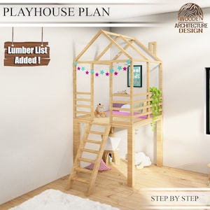 Playhouse Build Plans for Kids,  Indoor Playhouse Project, Do It Yourself with Digital downloads