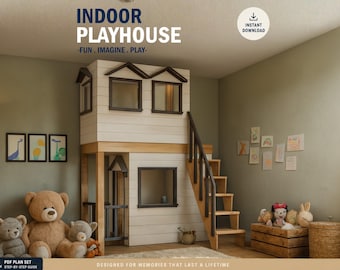 DIY Indoor Playhouse Plan | Loft Design | Step-by-Step Build Instructions