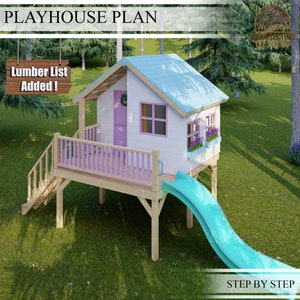 Playhouse Build Plans for Kids, garden playhouse, Do It Yourself with Digital downloads