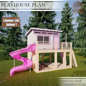 Playhouse Plans for Kids,  Wooden Garden house Plan Step by Step, Do it Yourself with the  Digital Downloading Files
