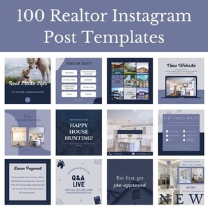 100 Editable Instagram Posts for Real Estate Agents