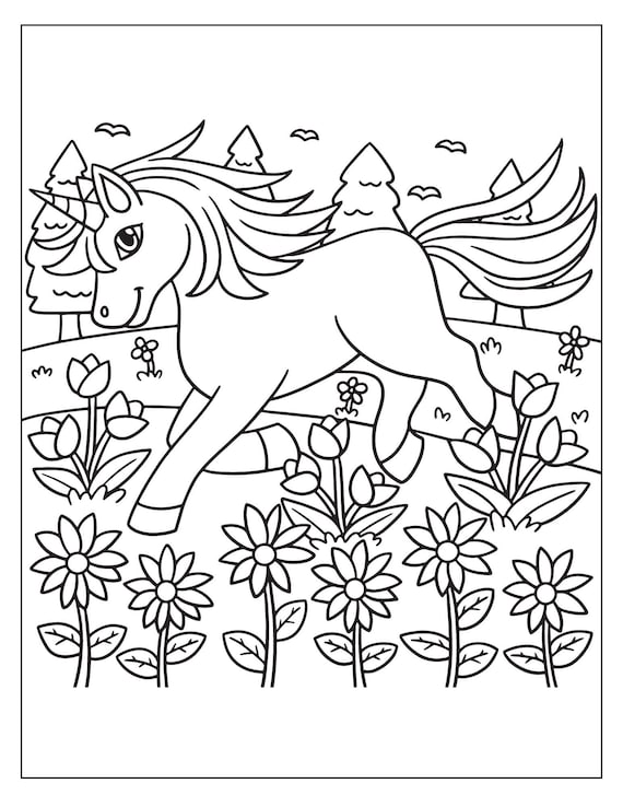 Unicorn Coloring Toys, Unicorn Coloring Dolls, Reusable Coloring Book, Felt  Coloring, Dry Erase Coloring Dolls / Kids Coloring Page 