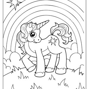 20 Page Rainbow Unicorn Printables Coloring Book - Kids Coloring Pages ...