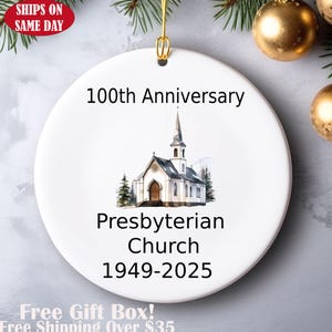 Personalized Christmas Ornaments- Personalize  Church Ornament - Church Ornament-Bulk Ceramic Ornaments Church Family -Double Sided