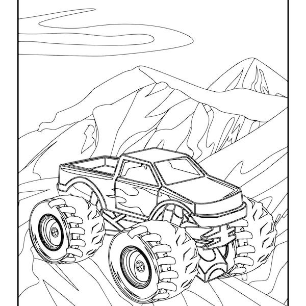 Monster Truck Free Printables Etsy