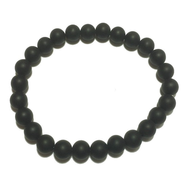 Onyx noir mat bracelet pierre 8mm