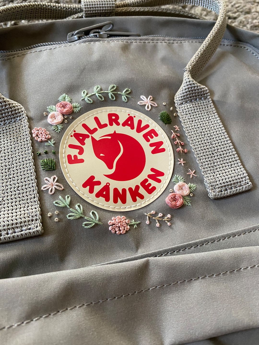 Fjällräven Kånken Rucksack bestickt 16 Liter Unikat Fog - Etsy.de