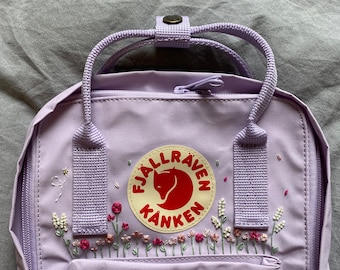 Backpack embroidered | flower meadow | Fjallraven Kanken