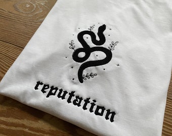 T-shirt embroidered | Reputation | Taylor Swift inspired