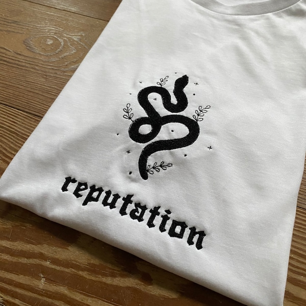T-shirt brodé | Réputation | Taylor Swift inspirée
