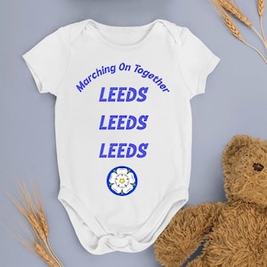 Chaleco de bebé del Leeds United, ropa de bebé, fútbol, LUFC