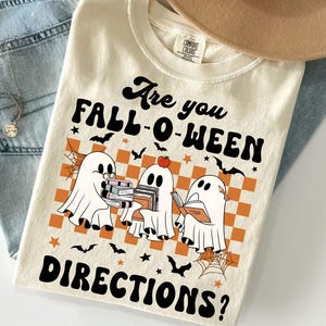 Are You Fall-O-Ween Directions T-Shirt, Comfort Colors Halloween Shirt, Spooky Cute Ghost Teacher TShirt, Funny Fall Halloween Tee
