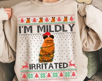 I’m Mildly Irritated Marcus the Worm Sweatshirt, Marcus the Worm Ugly Christmas Sweatshirt,Marcus the Worm Shirt,Robert Help Marcus The Worm