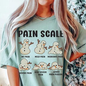 Funny Pain Scale Shirt, Christmas Nurse Sweatshirt, Medical Holiday Tshirt, Xmas Gift for Nurse, Healthcare Worker Pain Assessment, Triage