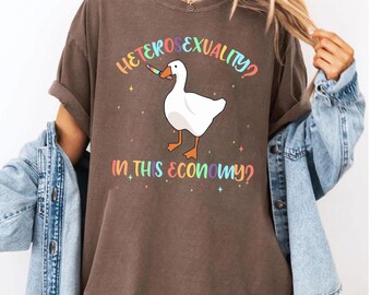 Heterosexuality In This Economy Shirt, Pride Shirt, LGBTQ Shirt, Lesbian Shirt, Pride Peace Shirt, Gay Shirt, Proud Mom Shirt, Pride Gift
