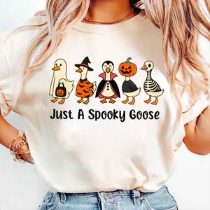 Spooky Goose Baby Comfort Colors® Shirt, Halloween Tee, Funny Goose Costume, Fall Sweatshirt, Spooky Season shirt, Spooky Goosey Shirt