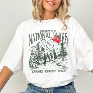 Protect Our National Parks Shirt, Resist Anti Trump Unisex Comfort Colors® Tee, Bear National Parks Support Tee, Subtle Anti Trump T-Shirt
