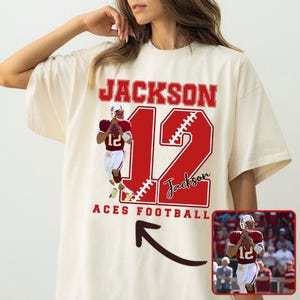 Custom Name and Number Football Player Shirt, Football T-shirt, Mom Football Shirt, Custom Team Name Shirt, High School Football Tee