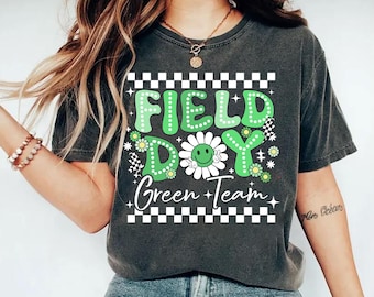 Field Day Green Team Comfort Colors Shirt, Color Field Trip Team Game Shirt, School Field Day 2025 Shirt, Field Day Shirt,Field Day Team tee