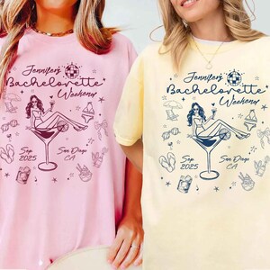 Custom Location Bachelorette Shirts, Beach Bachelorette Party Shirt, Bachelorette Party Decor, Coastal Bachelorette Bridal Party Shirt Gifts