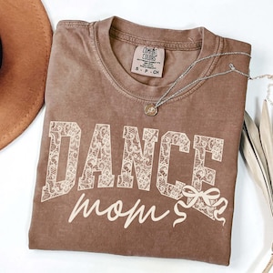 Comfort Colors® Coquette Dance Mom Shirt, Dance Mom Tee, Ballet Mom Gift, Dance Mama Shirt, Ballet Mom T-shirt, Gift for Dance Mom, Cute Tee