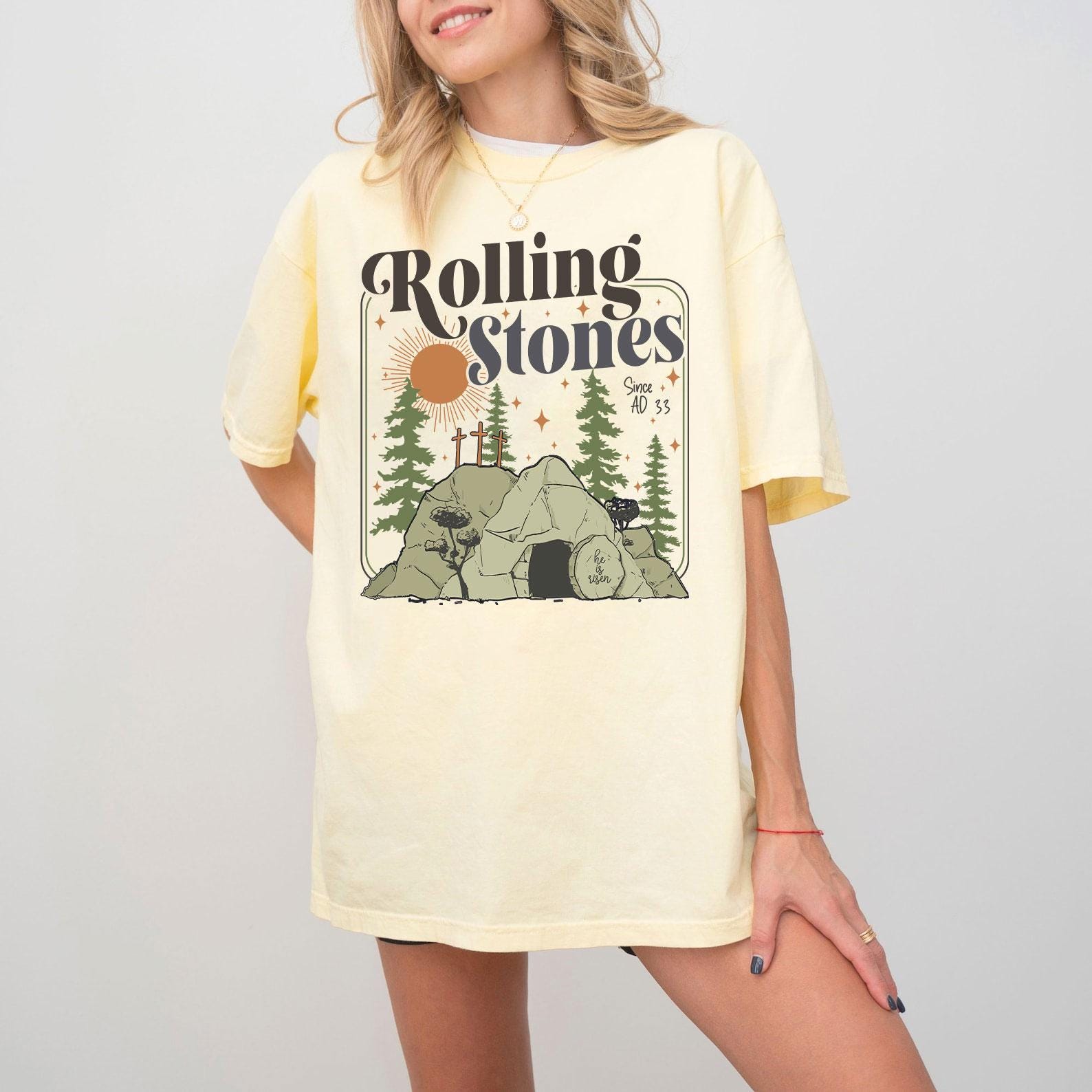 Rolling Stones He is Risen Shirt, Rolling Stones Shirt, Easter