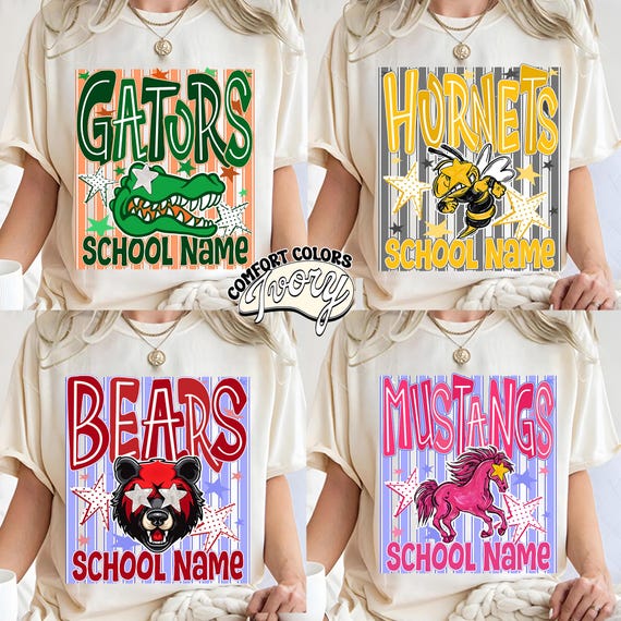 Custom Mascot Shirt, Custom Team Spirit, Preppy Game Day Shirt, School Pride, School Spirit Shirt, School Shirts, Back to School Shirt