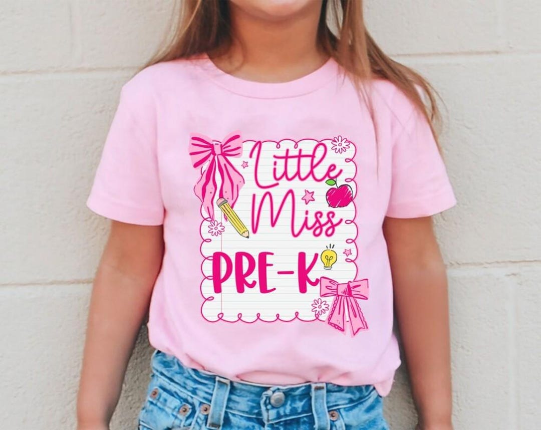Little Miss Pre-k Shirt Shirt, Girl First Day of School Shirt, Back to ...