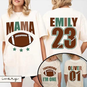 Football 1st Birthday Outfit, First Birthday Matching Family Shirts, Touchdown One, Football Family Birthday, 1st Birthday Football Tees