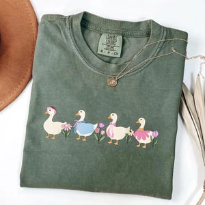 Silly Goose Comfort Colors Shirt, Cute Goose Tshirt, Funny Goose Gift, Silly Goose Tee, Funny Goose Tshirt, Floral Goose Tshirt
