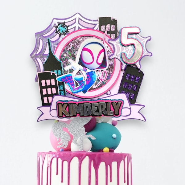 Ghost Spider/Spider Gwen/ Shaker Cake Topper