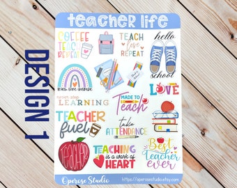 Kiss Sticker Sheets - Teacher Life Stickers