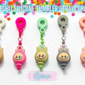 Silicone Labubu Straw Charm for Tumblers – Cute Cup Accessory-Tumbler Accessory-Straw Charm