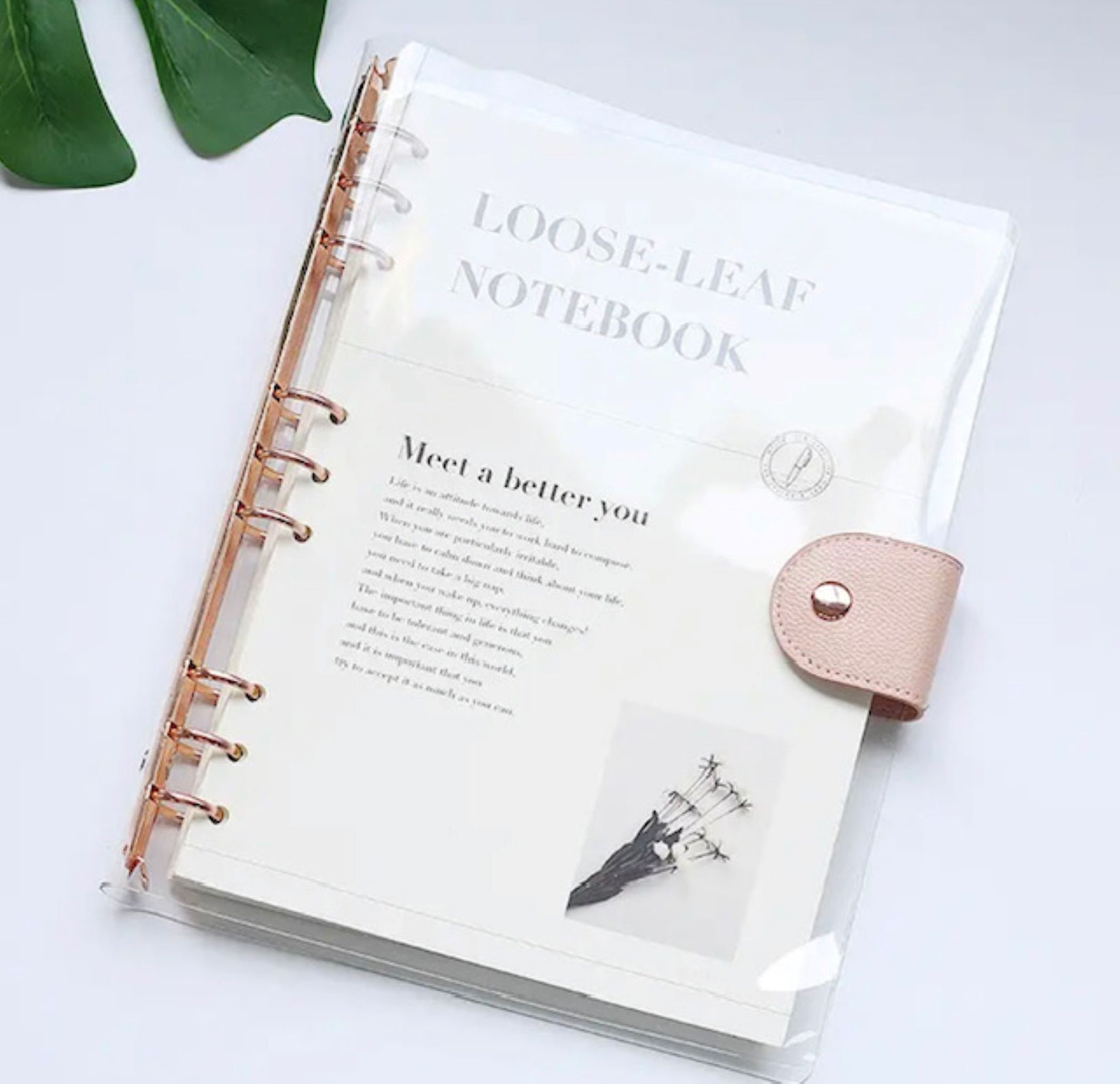 Clear PVC Refillable Plannerbinderloose Leaf Notebooka5 Etsy