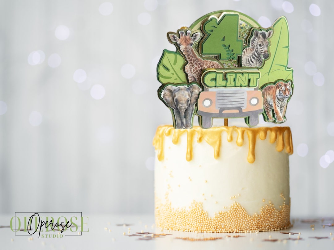 Safari Cake Topper jungle Animals Cake Topper Animals Cake Topper ...