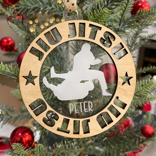 Personalized Jiu Jitsu Holiday Ornament/Custom Ornament/Holiday Gift/Jiu Jitsu Ornament