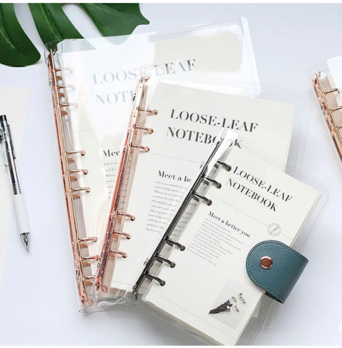 Clear PVC Refillable Plannerbinderloose Leaf Notebooka5 Etsy