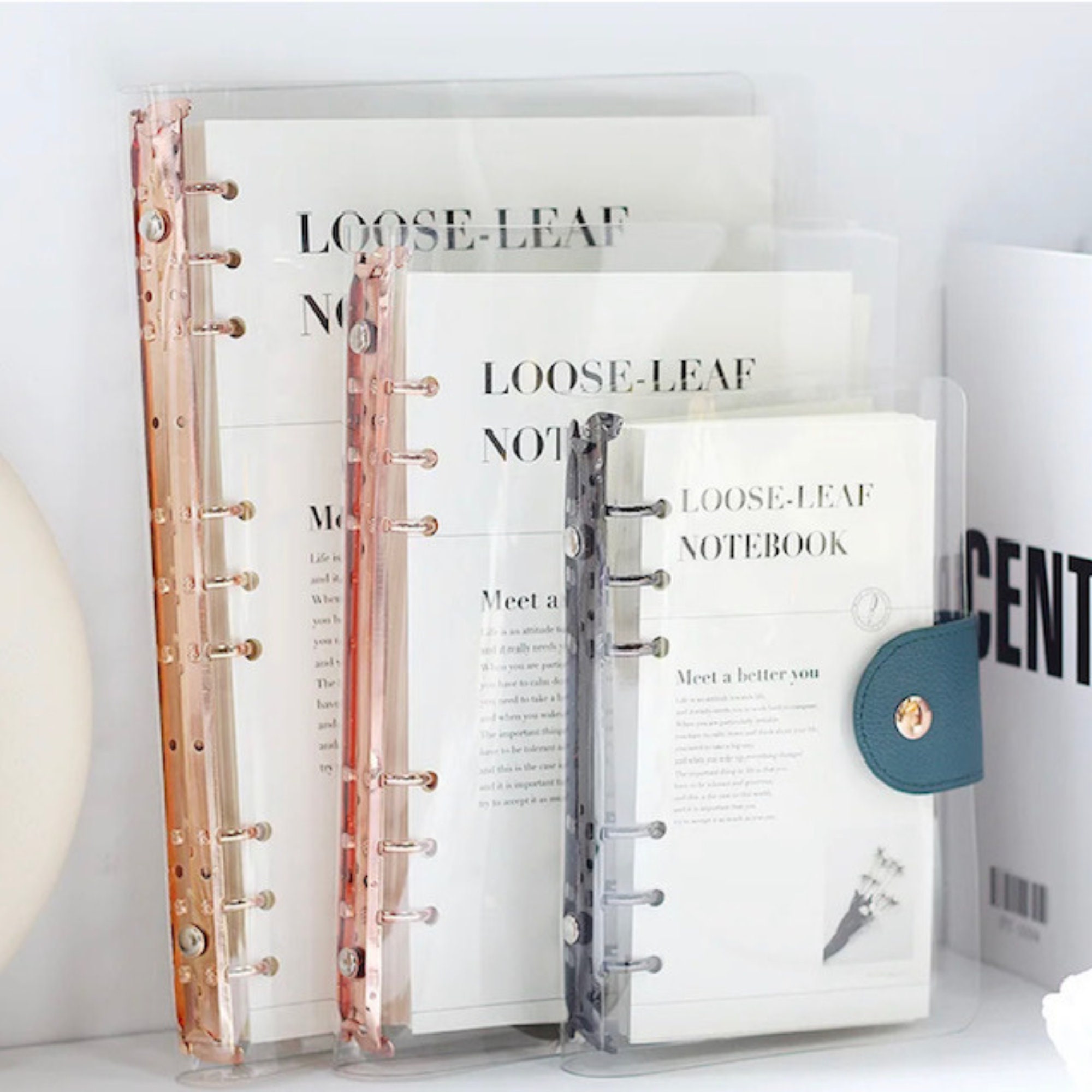 Clear PVC Refillable Plannerbinderloose Leaf Notebooka5 Etsy