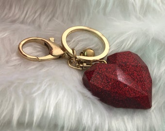 Resin keychain HEART three variants