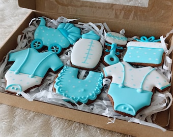 Adorable Gingerbread Cookie Set for Baby Shower, First Birthday or Gender Reveal