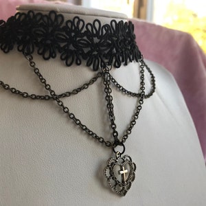 Elegant goth choker zdjęcie 4