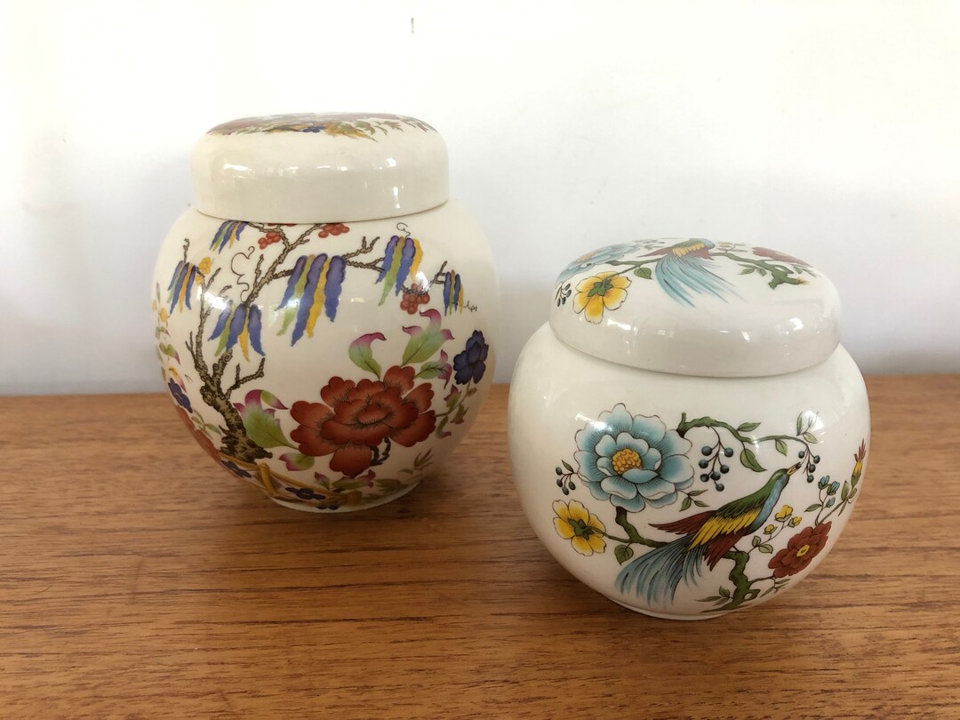 Vintage Sadler Ironstone Oriental Ginger Jar/tea Caddy Display Gift