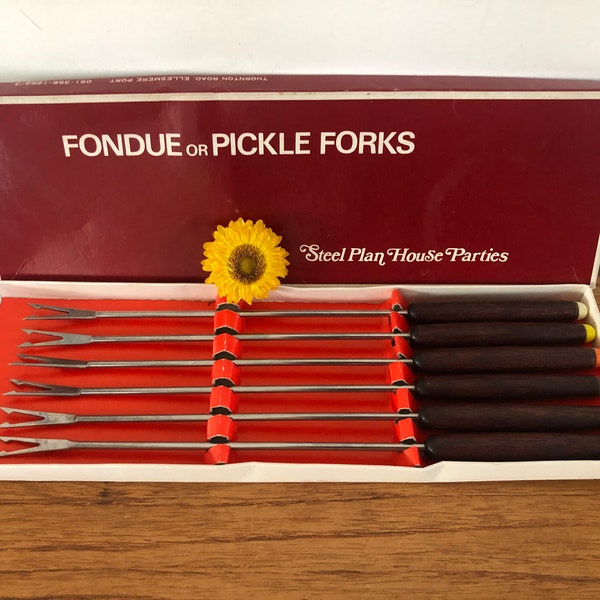 A lovely set of vintage fondue or pickle forks - for the vintage home - birthday gift - dinner party decor - kitchenalia - Christmas