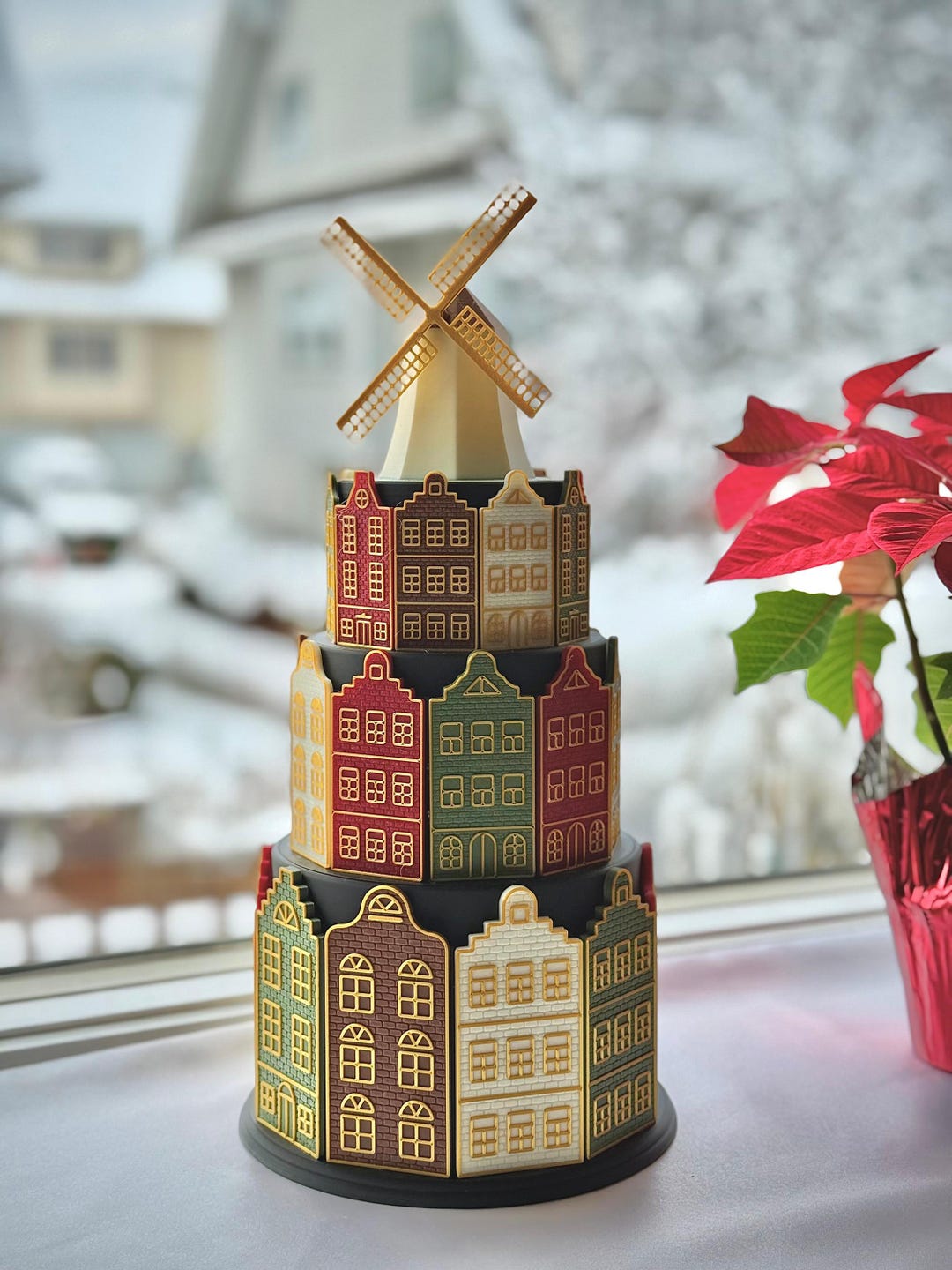 Holiday Gift Box Stackable Candy/cookie Box, 3 Tier Gift Box, Christmas ...