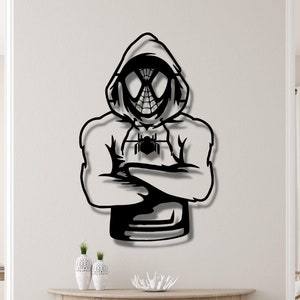 Spiderman Holzbild: Moderne Avengers Dekoration