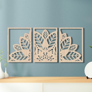Lotus Flower Wood Wall Art, Mandala Wall Art, Wall Hangings, Wood Wall Decor, Home Decor Wall Art, Living Room Decor, Spiritual Gifts