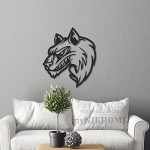 Wolf Wood Wall Art: Modern Home Office Decor